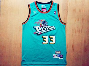 Maillot De Basket Detroit Pistons Grant Hill 33 Retro Engrener Light Vert